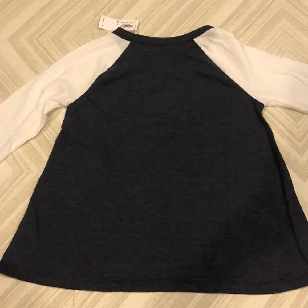 Old Navy Raglan Gray & White Love Shirt